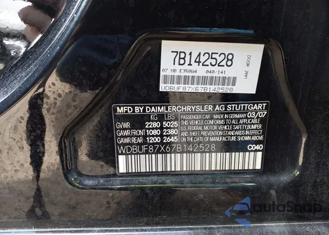 2007 Mercedes-Benz E 350 4Matic from USA, damaged, VIN WDBUF87X67B142528